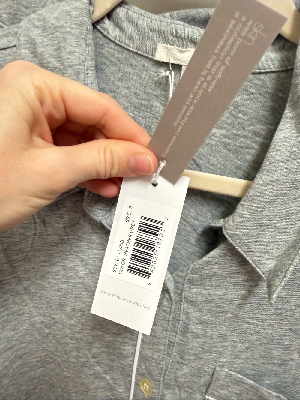 NWT Skin Grey Pajama Set - Picture 5 of 16